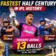 Fastest Half Century in IPL History