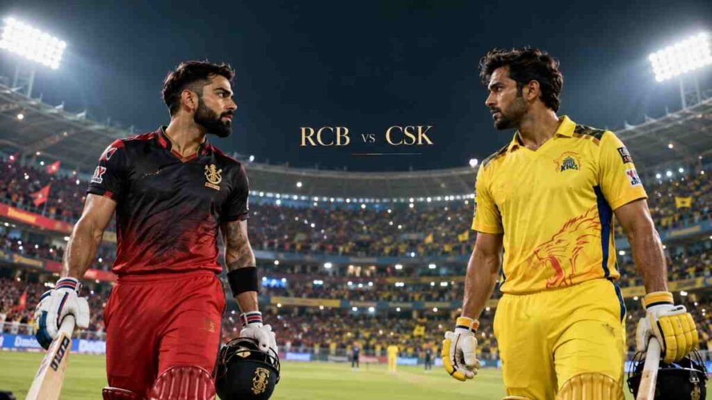 royal challengers bengaluru vs chennai super kings timeline