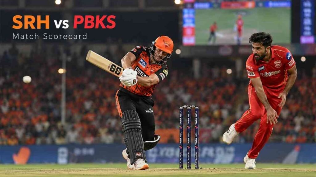 sunrisers hyderabad vs punjab kings match scorecard